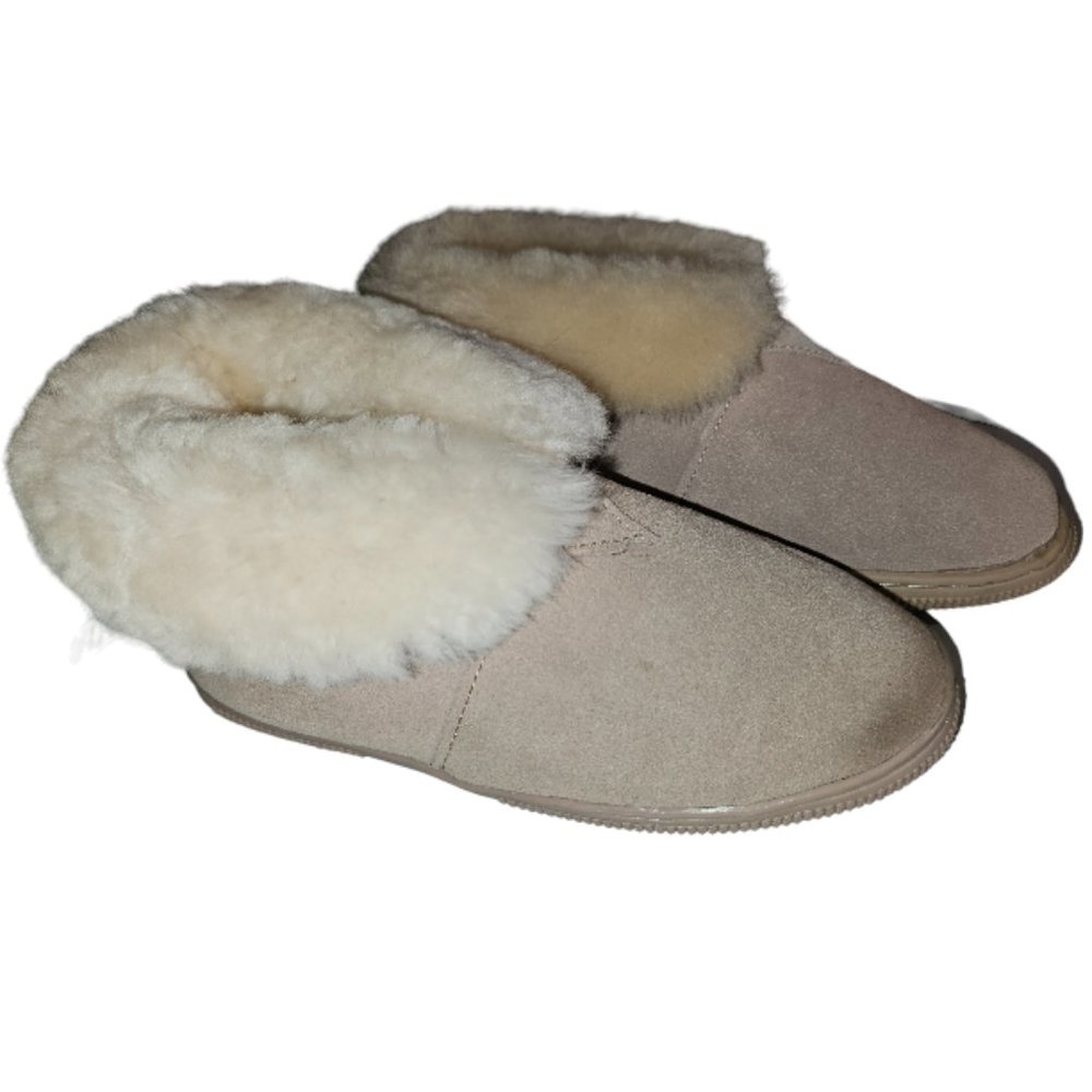 Bearpaw Traditional 402 Women's Slipper Booties, Size 5, Beige